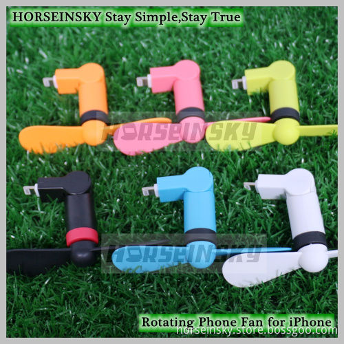 Customized Mini Phone Fan for Promotion Mini Portable Rotating Fan for iPhone